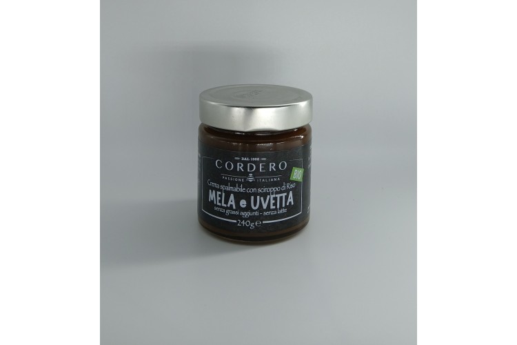 Crema spalmabile BIOLOGICA di Mela, con uvetta e cannella