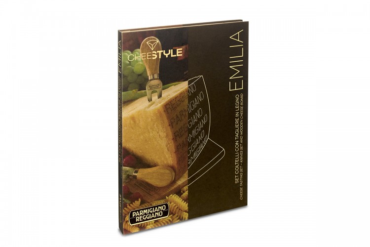 Emilia - Book set con tagliere in legno e coltelli